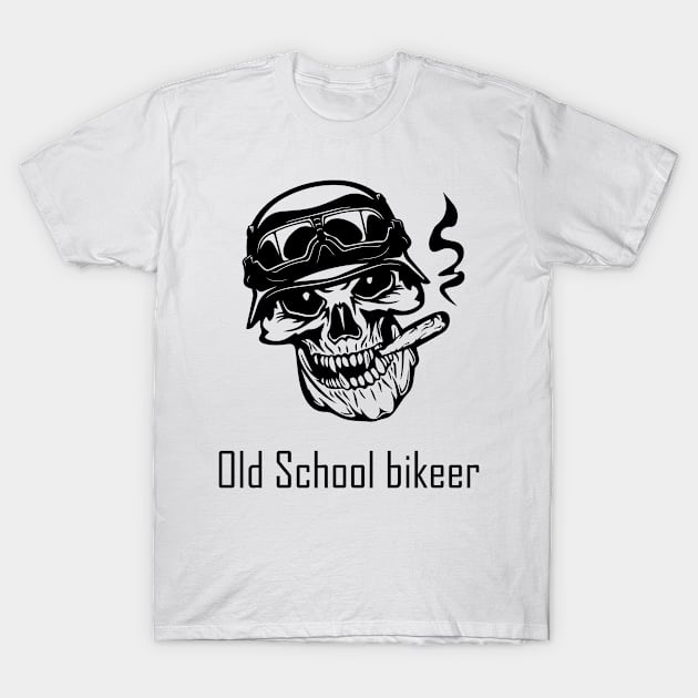 Old School bikeer T-Shirt by Treshr